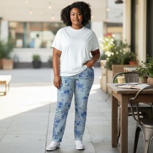 Bandolino Blue Floral Skinny Jeans